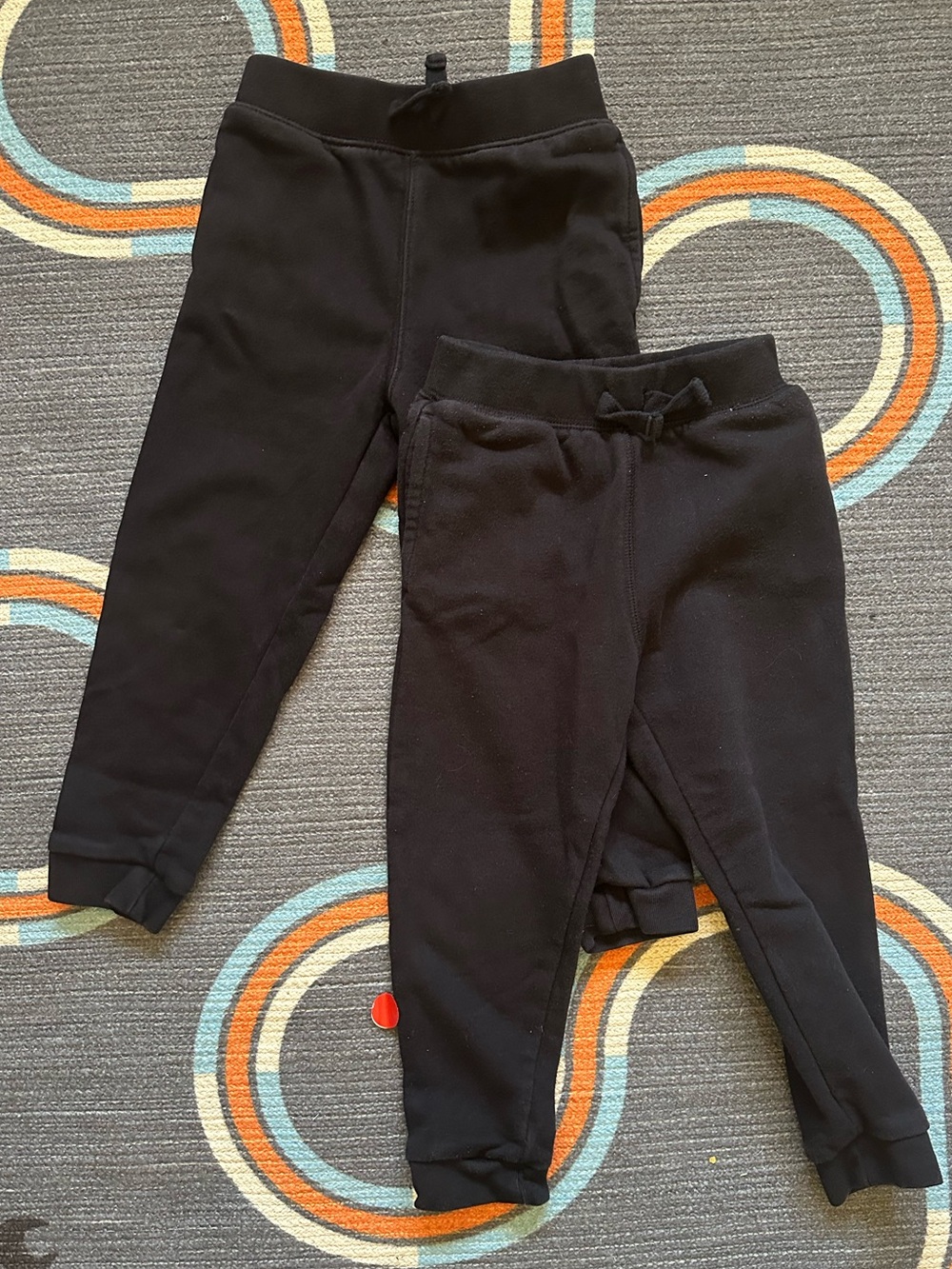 Kids Thick Black Jogger Pants - Pack of 2